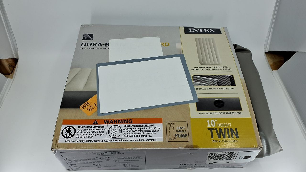 Intex Twin Air Mattress 10in Dura-Beam Fiber-Tech 300lb Capacity