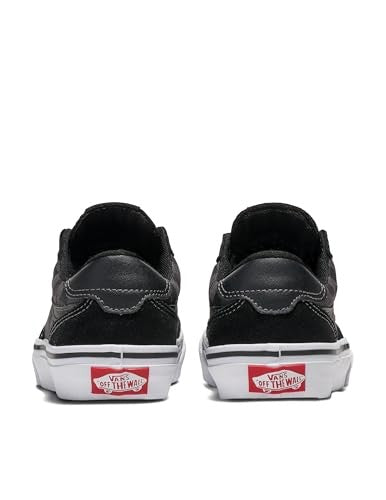 Vans Youth Brooklyn LS Sneakers, Checkerboard Black/Asphalt, Size 11.5