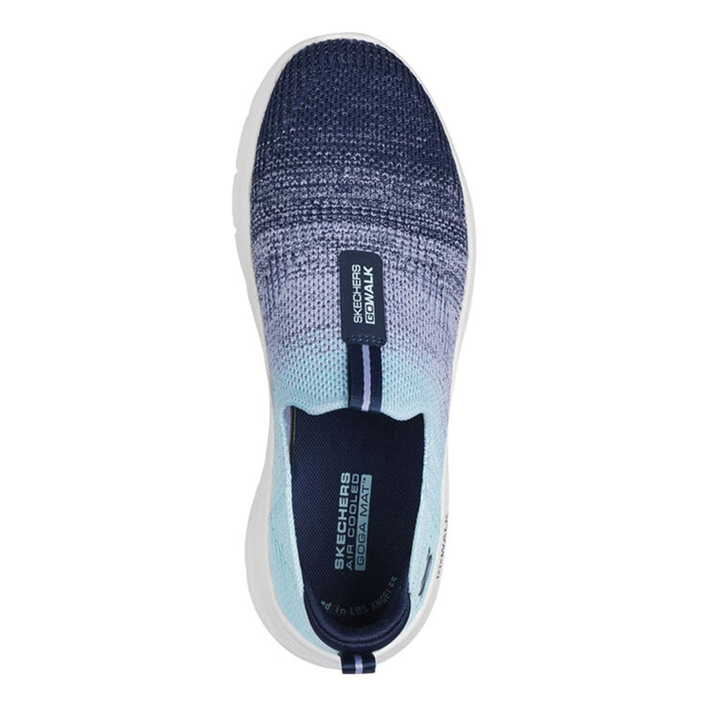 Skechers Women's Go Walk Flex Cali Sunset Sneaker, Navy/Aqua, 13