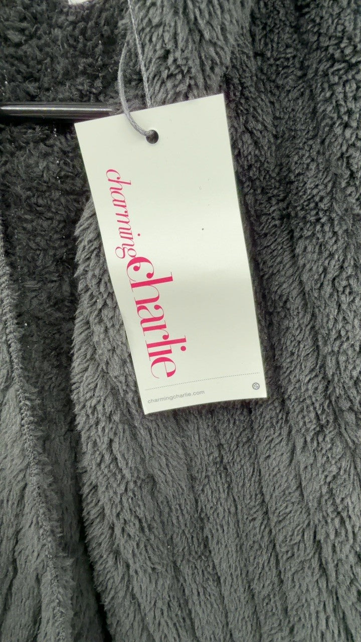 Cozy Fleece Open Front Vest Coat