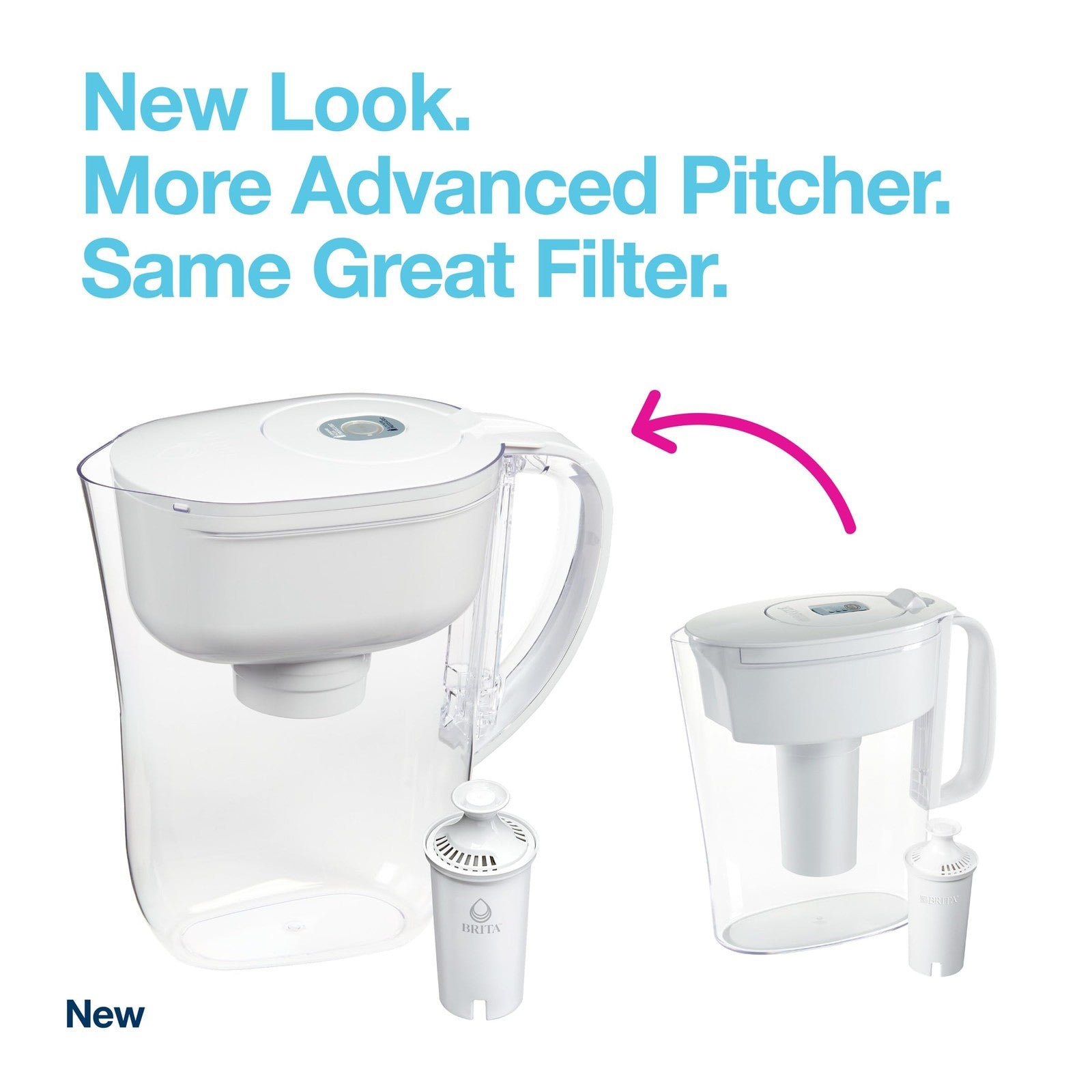 Brita Water Filter Pitcher, 6-Cup, White, BPA Free, Includes 1 Filter