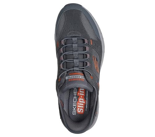 Men's Skechers Oak Canyon Hands Free Slip-in Sneakers 9.5 Gray/Orange