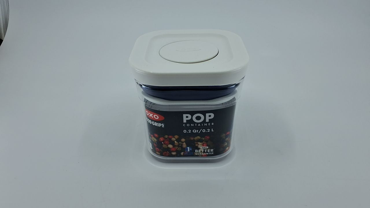 OXO Mini Square POP Container 0.2 Qt - Airtight Food Storage for Spices