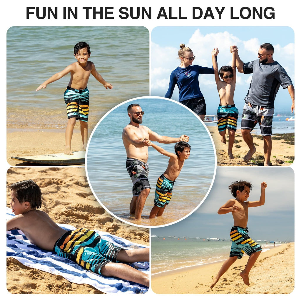 Kanu Surf Big Boys Echo Quick Dry Beach Swim Trunk, Echo Aqua, Large (14/16)