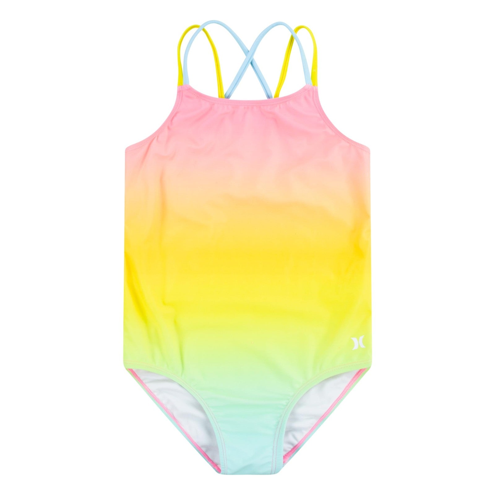 Hurley Girls One Piece Swimsuit, Pink Flamingo, 14