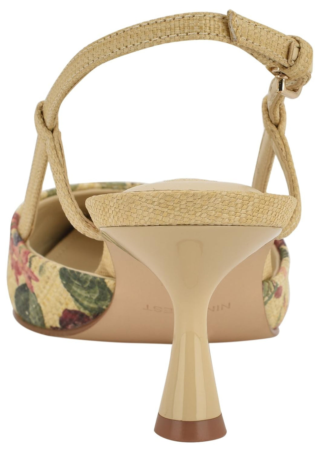 Nine West Women's Rhonda Pump, Natural Vintage Floral Multi 140, 10