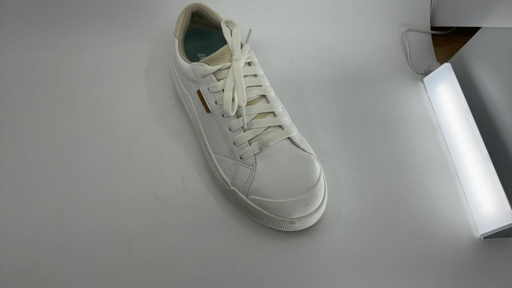 Dr. Scholl's Womens Time Off Platform Sneaker, White Smooth, Size 6.5