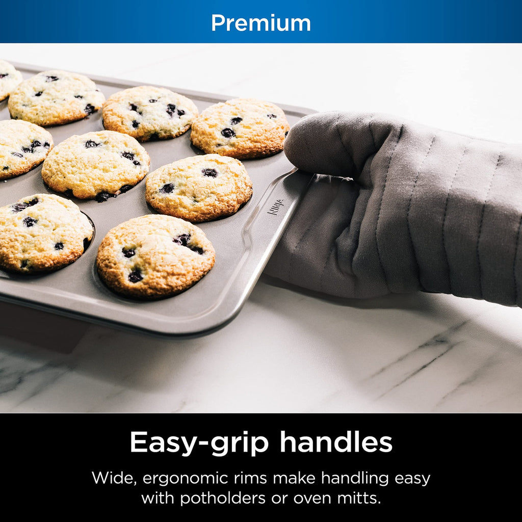 12 Cup Nonstick Muffin Pan, Ninja Foodi NeverStick, Oven Safe 500°F