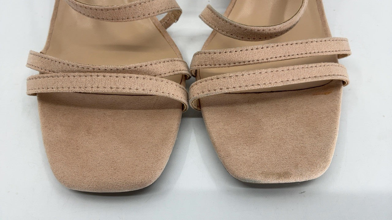 mysoft Women's Strappy Low Chunky Block Heel Sandals Open Toe Dress Shoes size 9