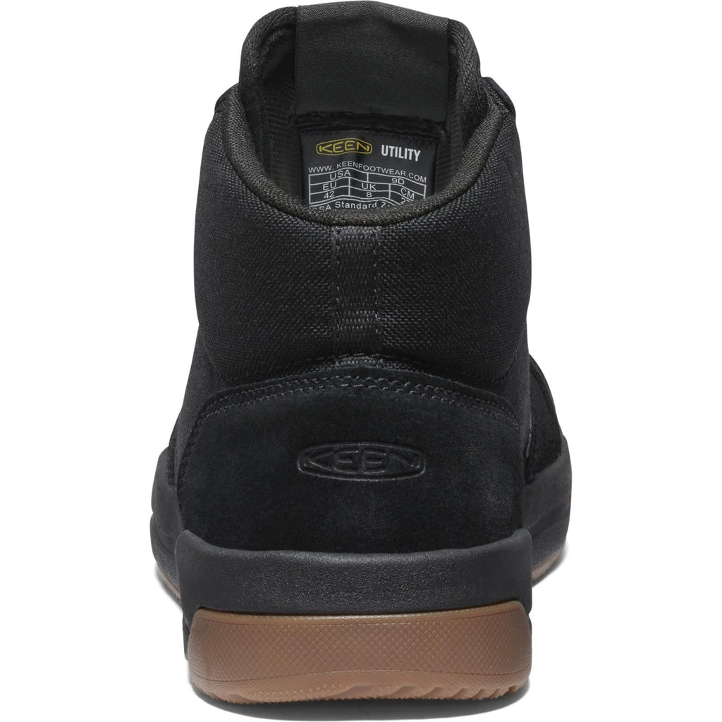 Men's KEEN Kenton Mid Top Sneakers Black/Gum Composite Toe 11.5