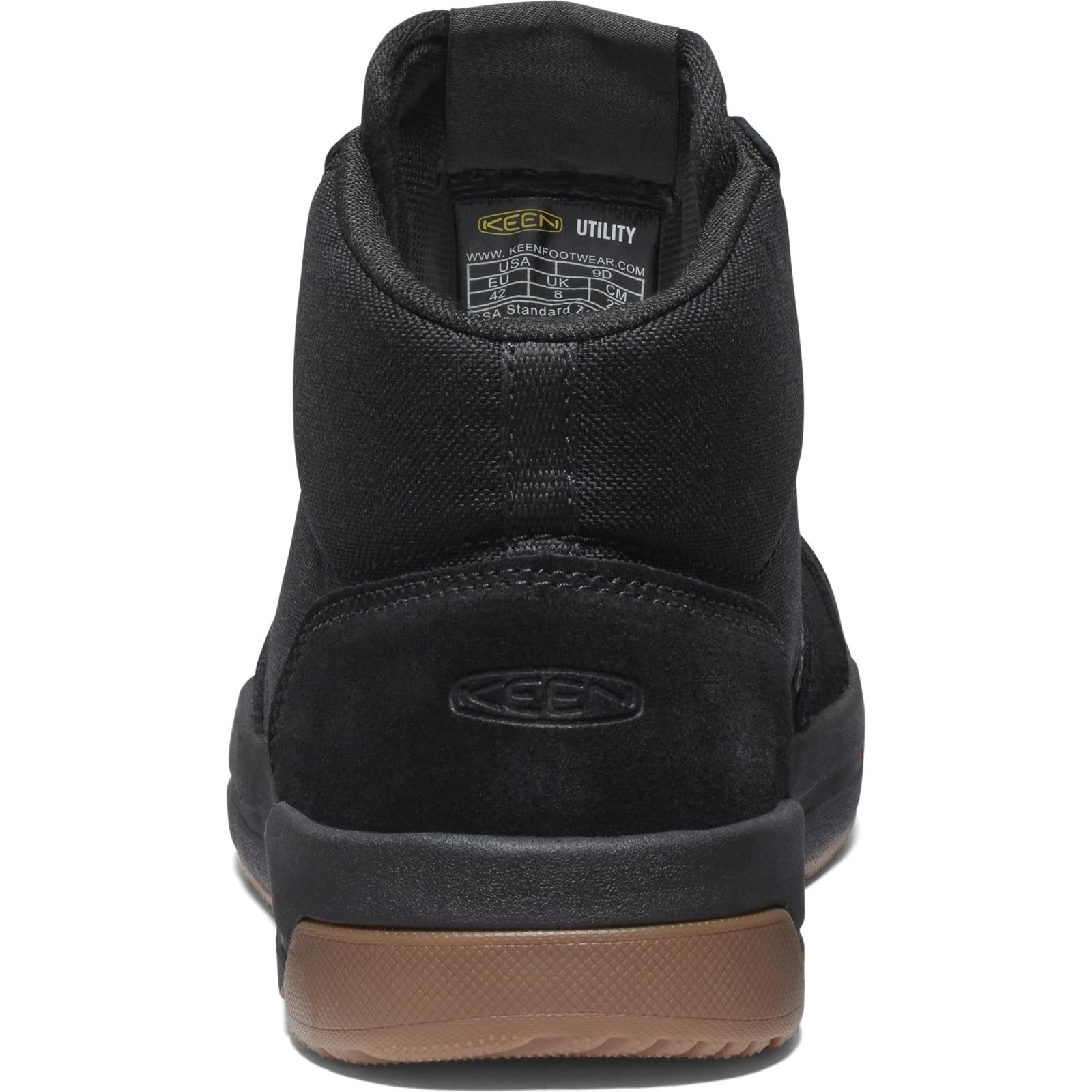 Men's KEEN Kenton Mid Top Sneakers Black/Gum Composite Toe 11.5