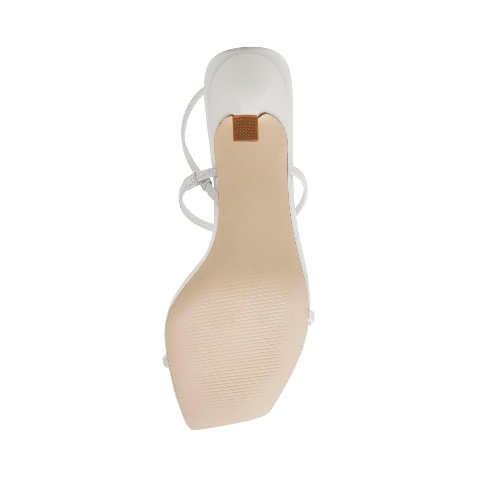 Steve Madden Women's Locke Heeled Sandal, White Leather, 8.5
