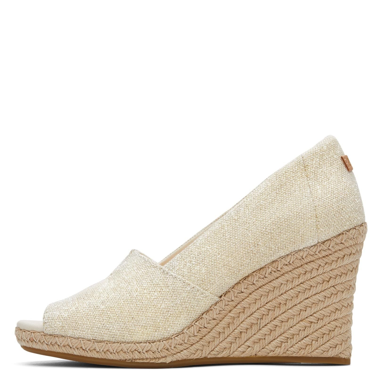 TOMS Women's Michelle Wedge Sandal, Dark Natural, 6