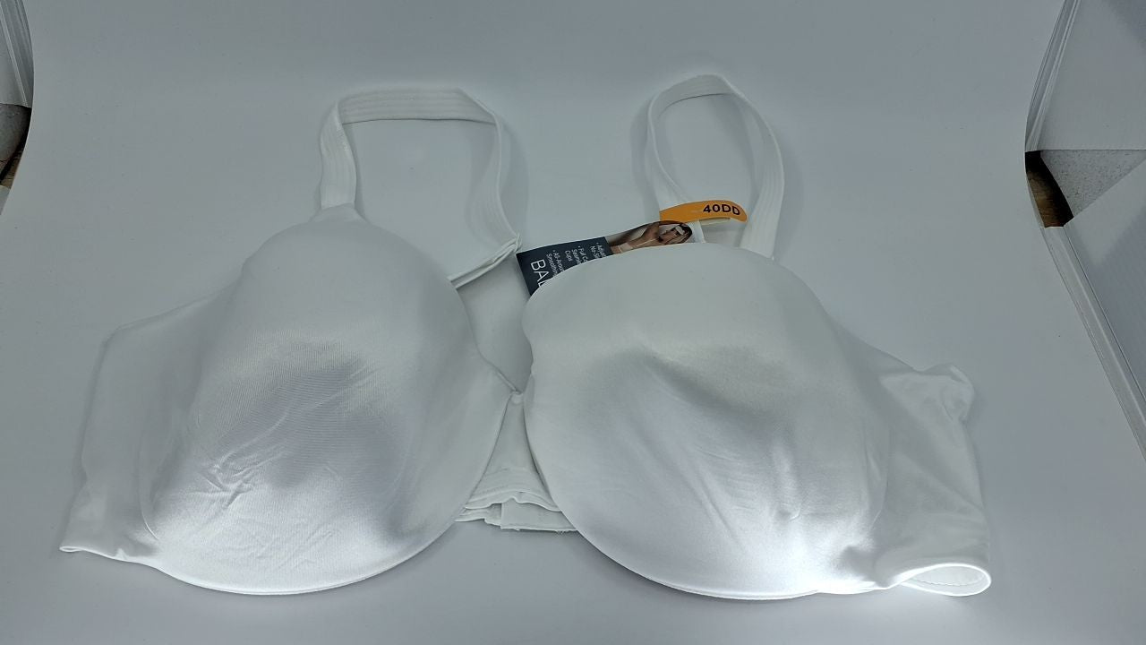 Bali One Smooth U Underwire Bra, 40DD, White, Smoothing & Concealing
