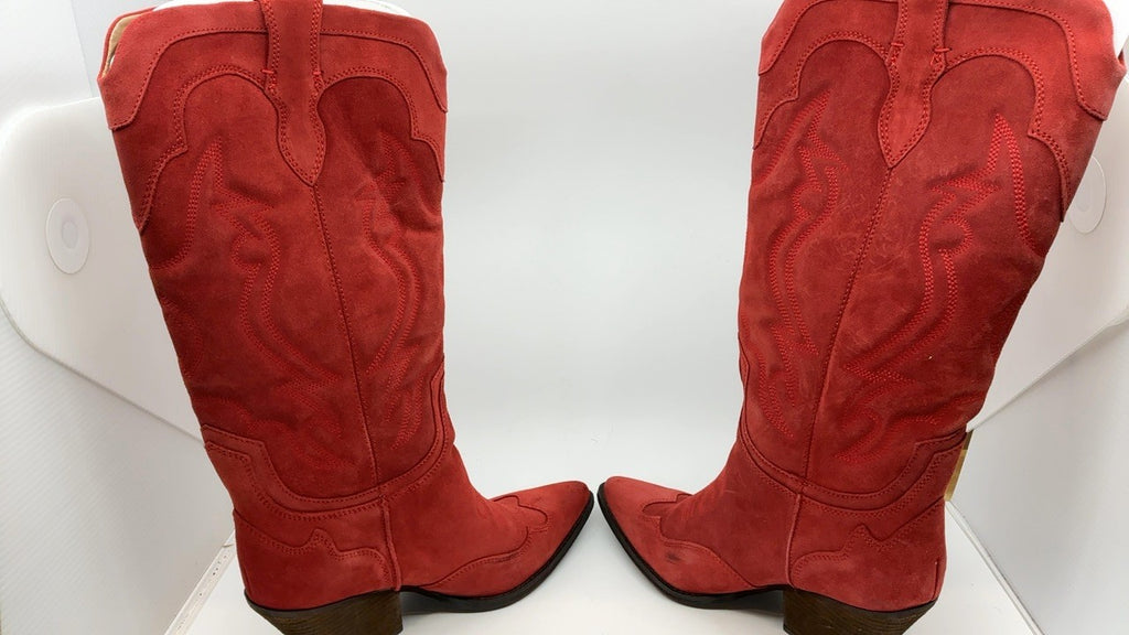 Sam Edelman Women's James Western Boot, Red Scarlet, 11