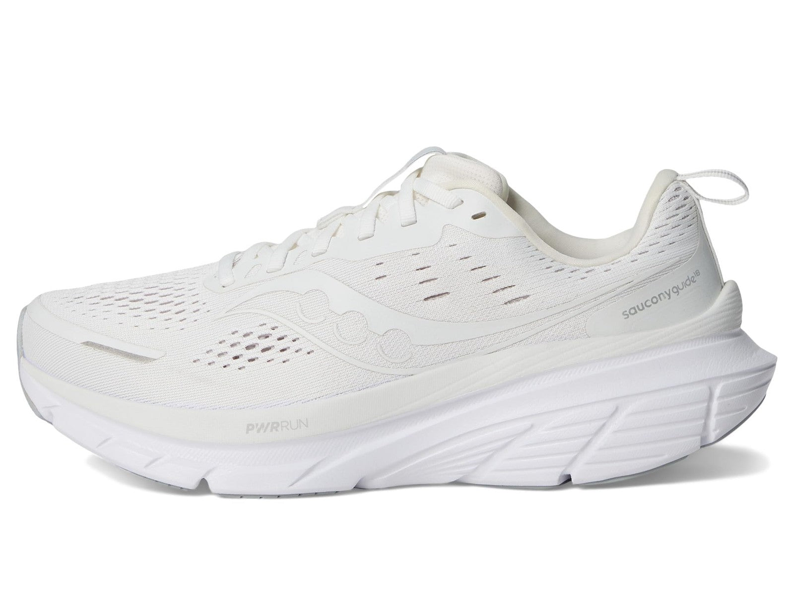 Saucony Men's Guide 18 Sneaker, Ivory, 10.5