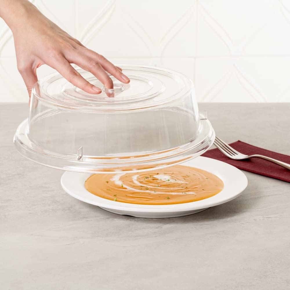 10.2 In Clear Polycarbonate Plate Cover, Shatterproof, Fits 10-Inch Plates