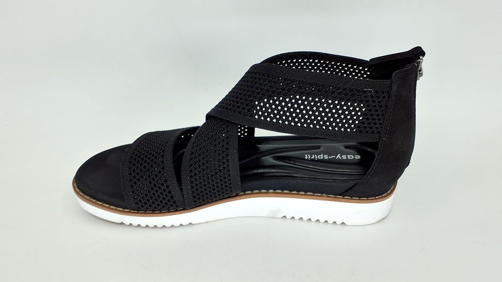 Easy Spirit Women's Wander2 Flat Sandal, Black, 9