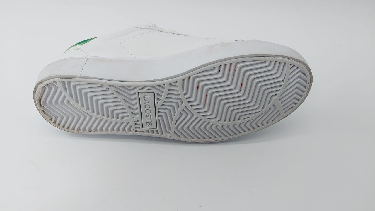 Lacoste Kids Powercourt Sneaker, WHT/GRN, 3