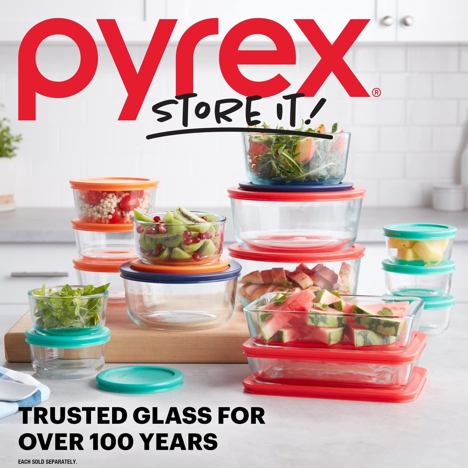 Pyrex 7 Cup Glass Food Storage Container - Microwave & Dishwasher Safe