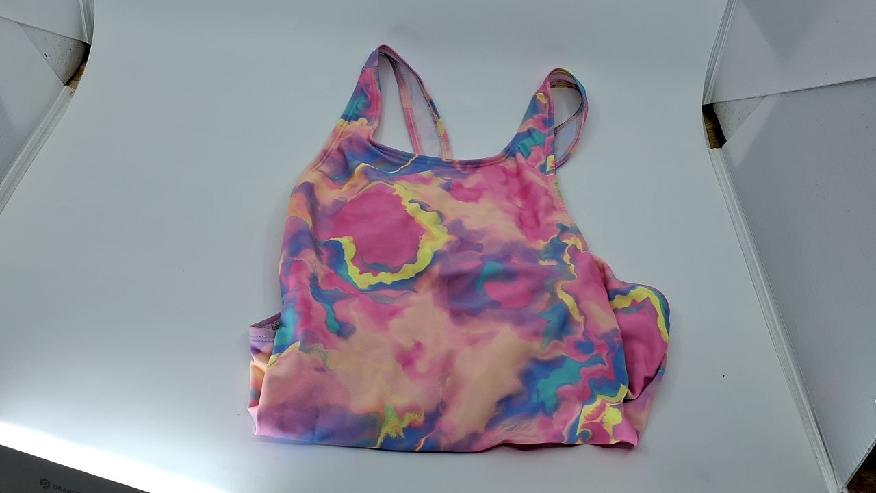Lands' End Girls' Swimwear UPF 50 One Piece Swim Suit, Pink Multi