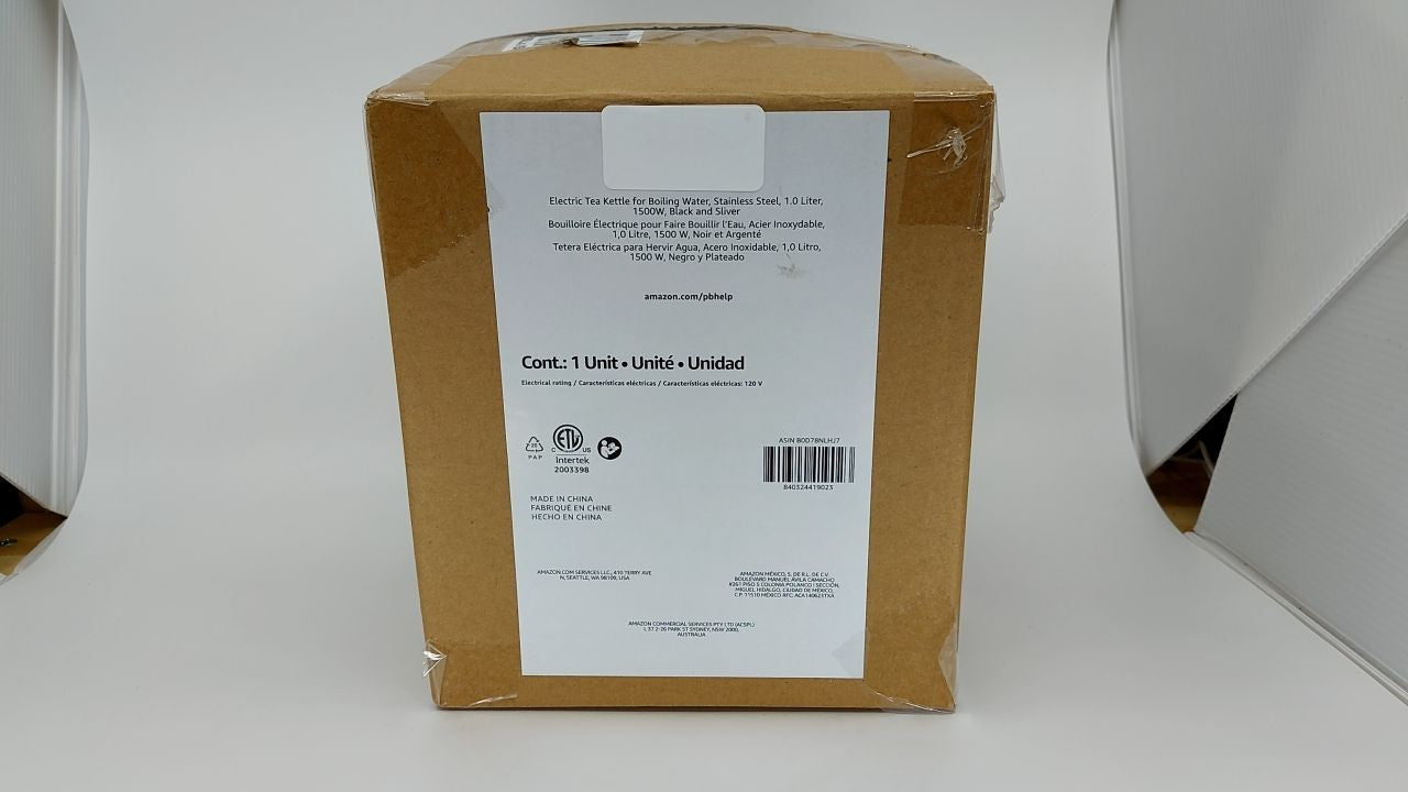 1.1L Electric Tea Kettle, Stainless Steel, Auto Shut-Off, Boil Dry Protection