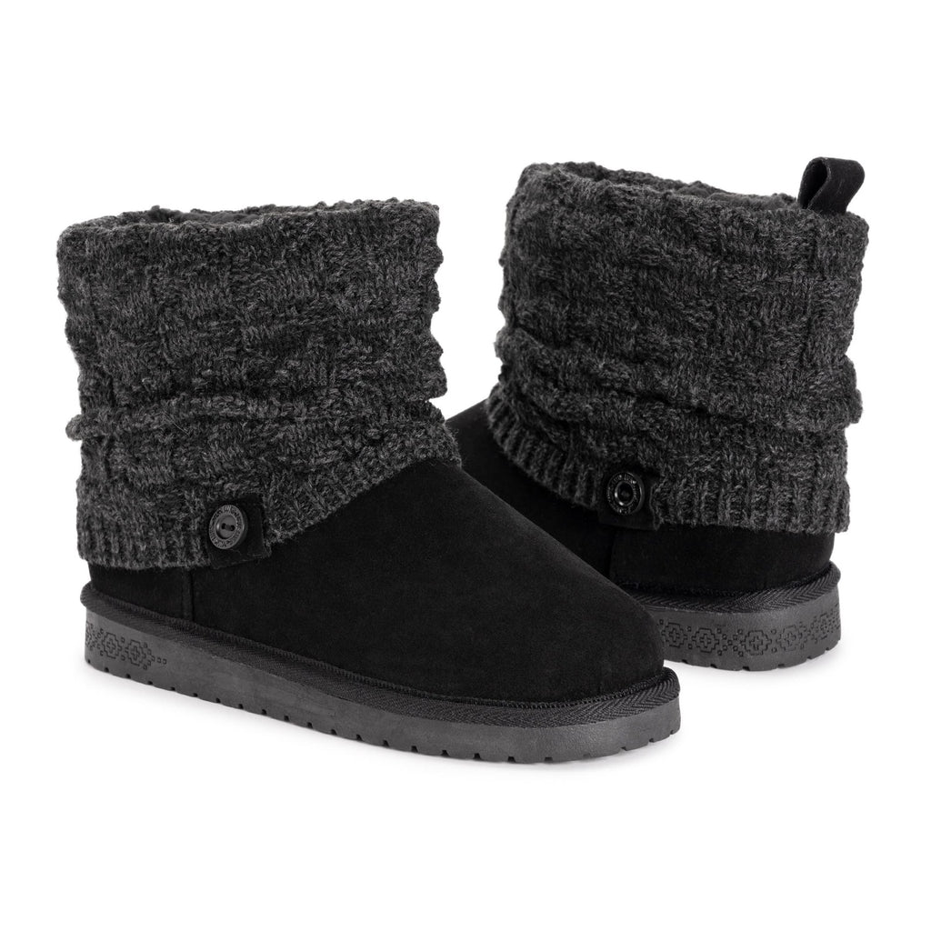 MUK LUKS Women's Laurel, Black, 9