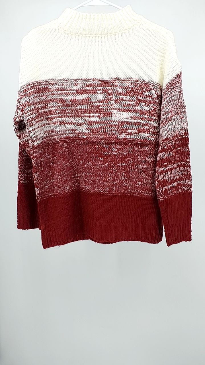 Color Block Turtleneck Sweater