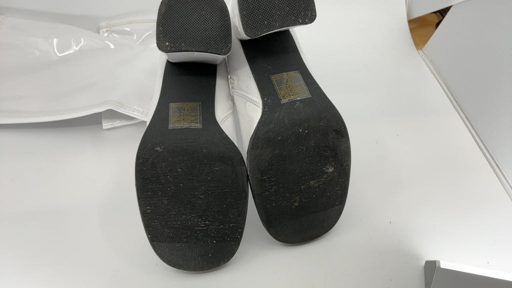 Ellie Shoes Women's Gogo Boot, White, 7 M US