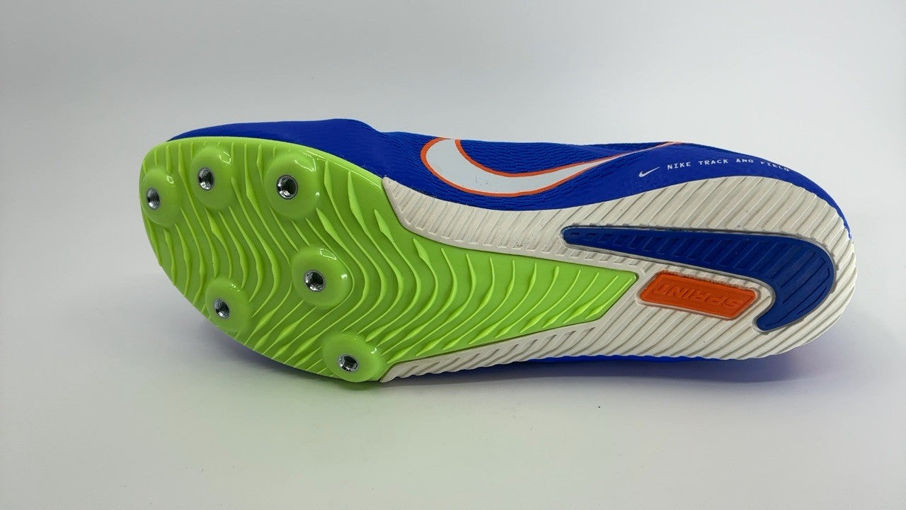 Nike Rival Sprint Spikes DC8753-401 Size 6.5 Men / 8 Women Racer Blue/Lime Blast