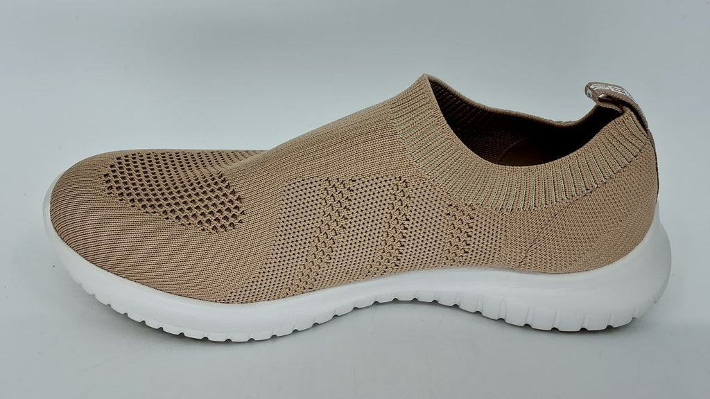 Slip On Athletic Walking Shoes for Women Apricot 39.5 - Comfortable Sneakers