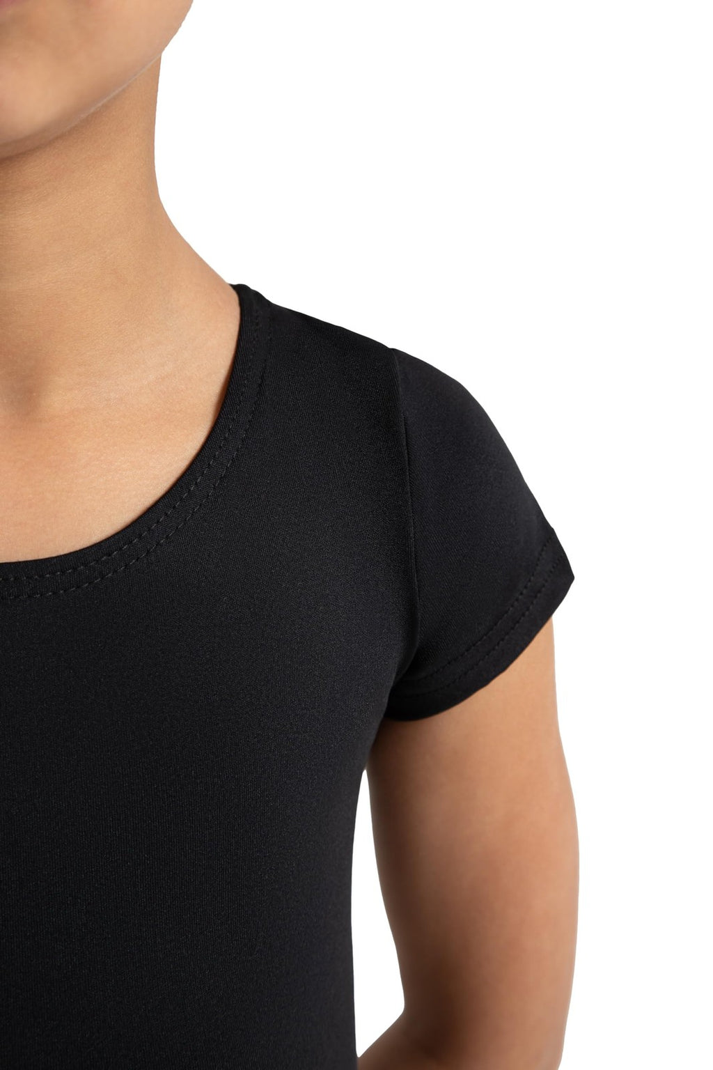 Capezio girls Team Basic Short Sleeve athletic leotards, Black, 8 10 US
