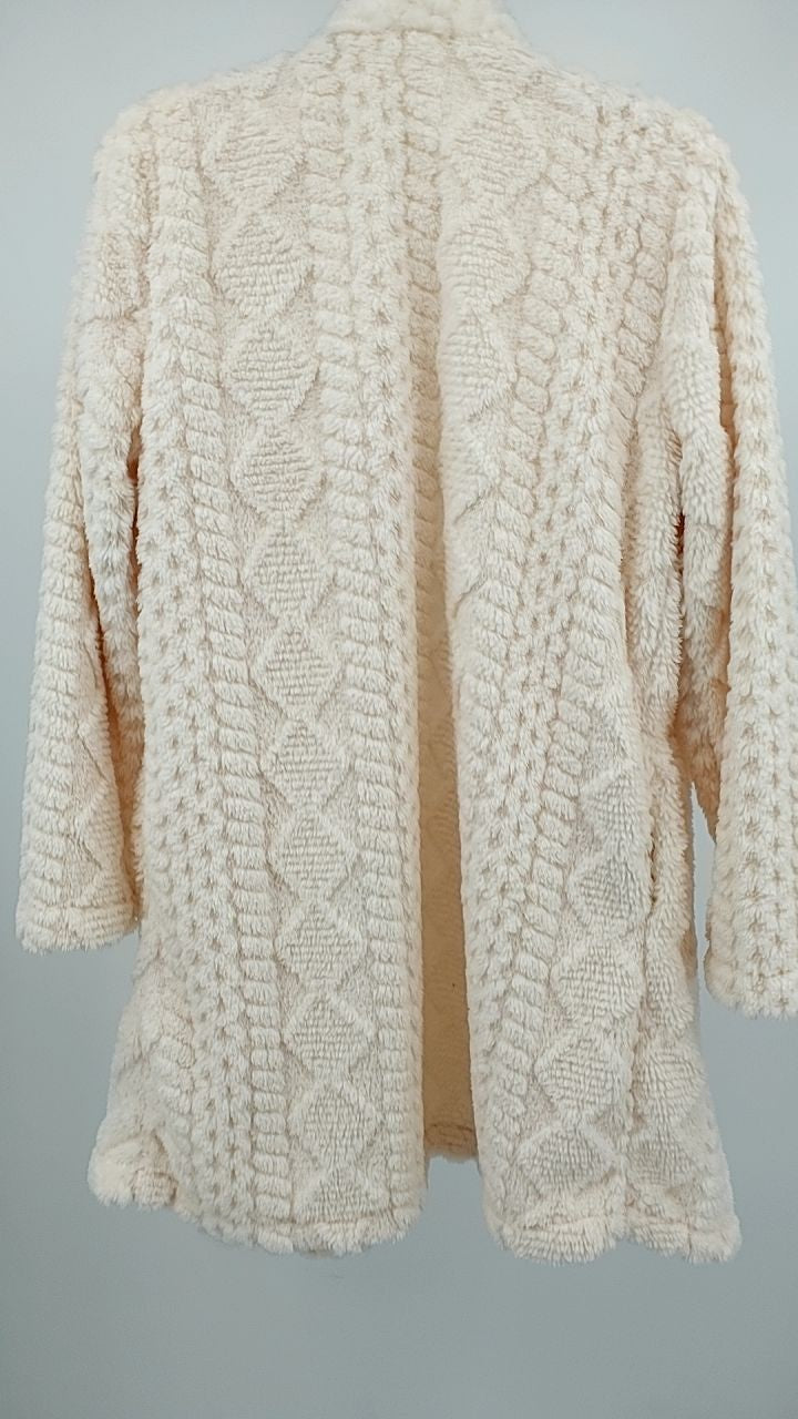 Fleece Double-Breasted Longline Coat