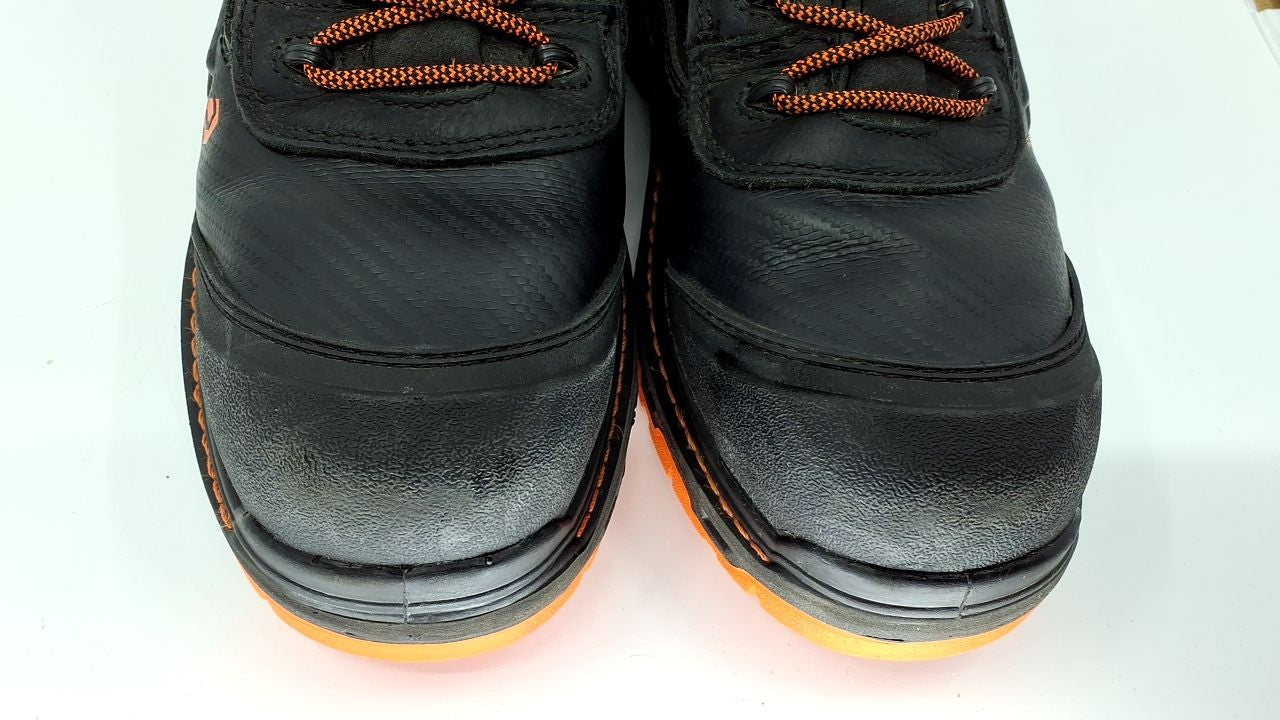 Wolverine Men's 6" Mid Composite Toe Waterproof Boot Black/Orange 10.5 X-Wide