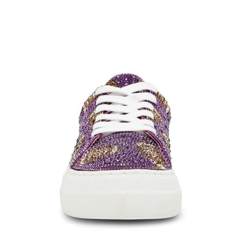 Betsey Johnson Women's Sidny Sneaker, Purple Football, 9.5