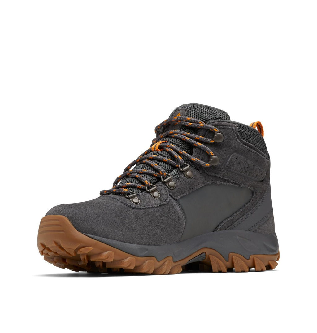 Columbia Mens Newton Ridge Plus II Suede Waterproof, Dark Grey/Gold Amber, 8.5