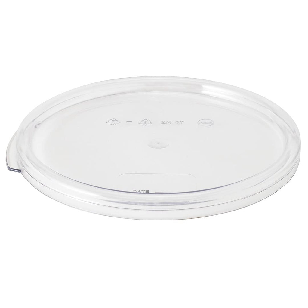 Clear Plastic Food Storage Container Lid, Fits 2/4 Qt, Dishwashable
