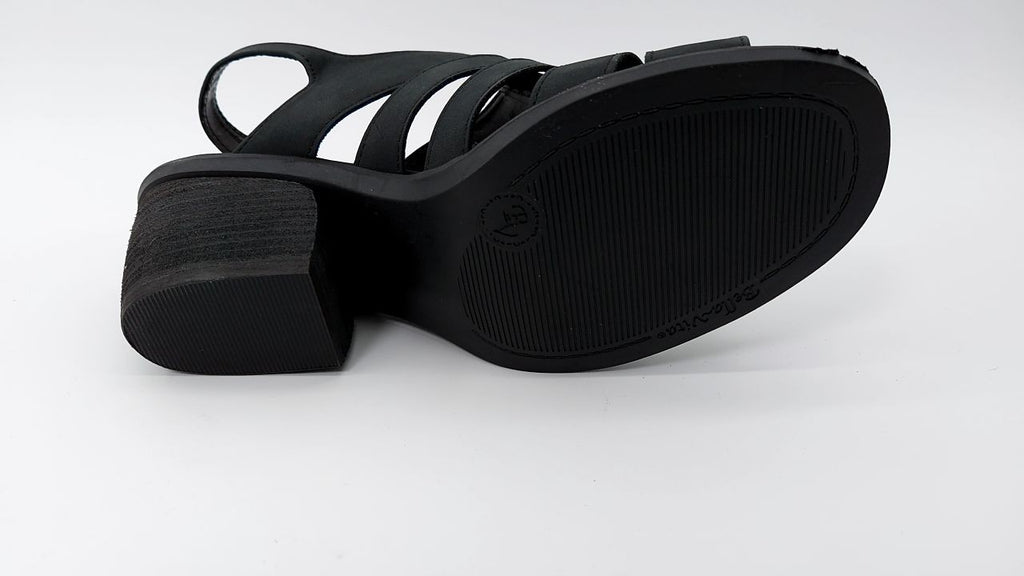 Bella Vita Women's Rhodes Heeled Sandal, Black, 9.5 Wide