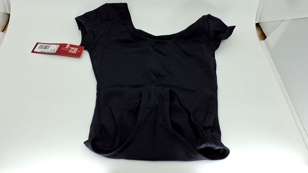 Capezio girls Team Basic Short Sleeve athletic leotards, Black, 8 10 US