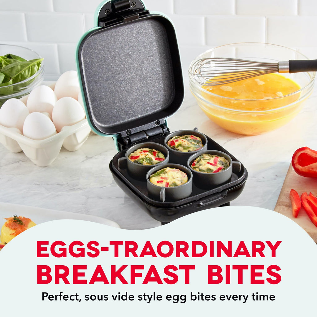 Sous Vide Egg Bite Maker w/ Silicone Molds, Keto & Paleo Friendly - Aqua