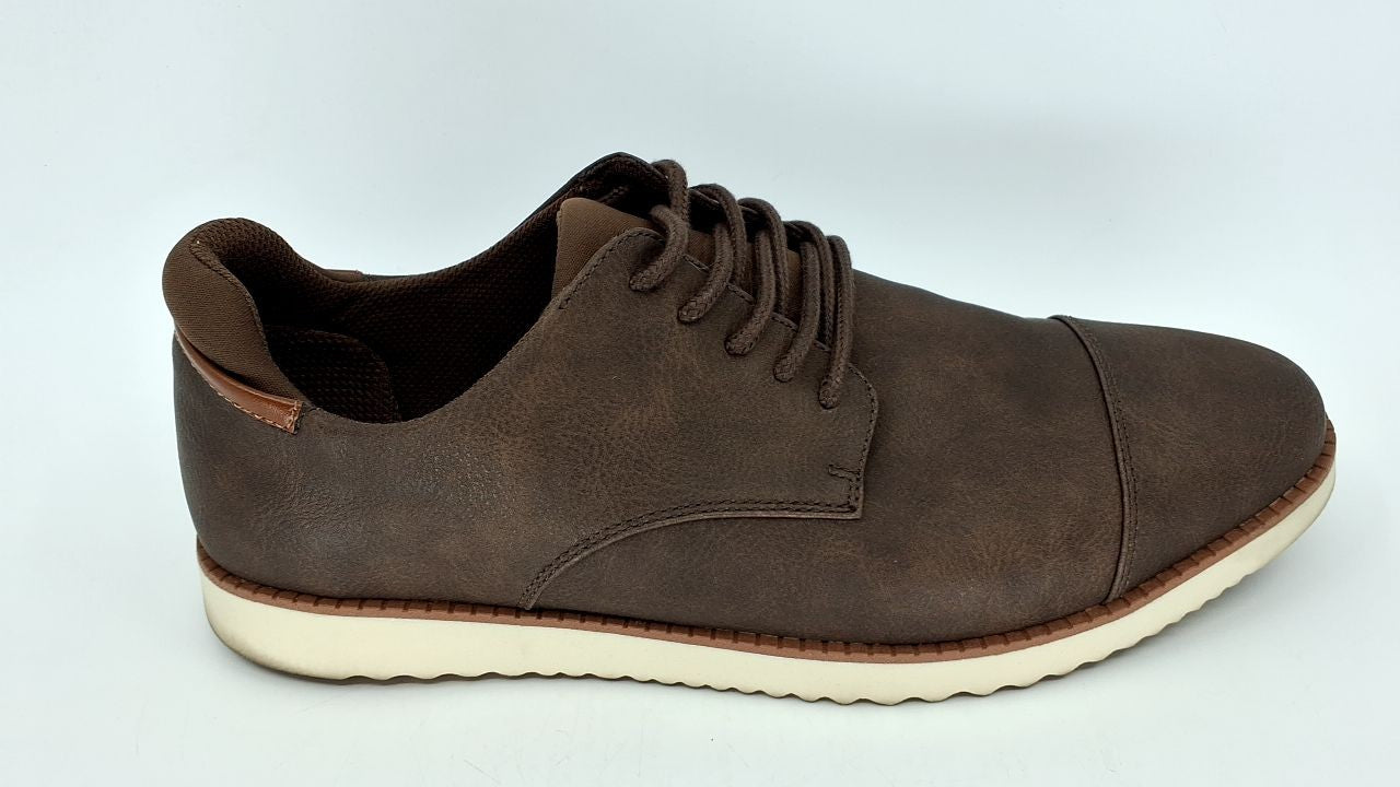 Dr. Scholl's Shoes Mens Sync Cap Toe Lace Up Oxford Brown Smooth 11.5 M