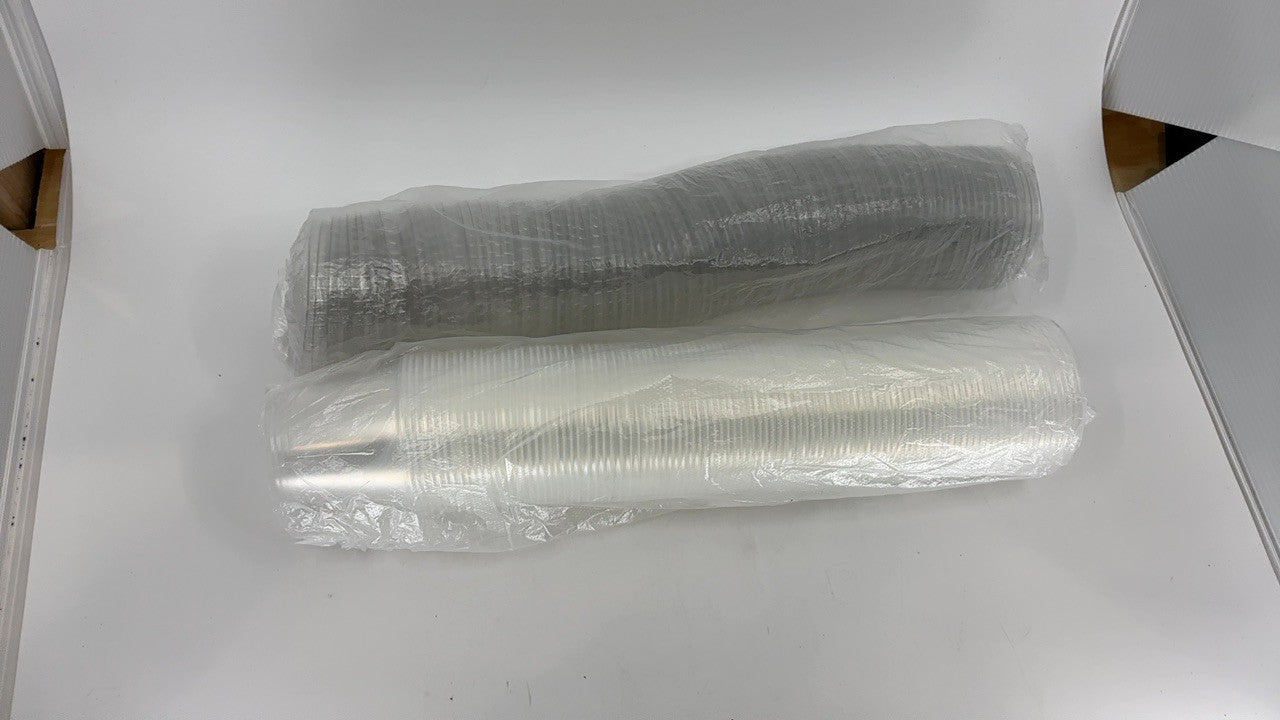 100 Sets 5.5 Oz Plastic Cups w/ Lids - Souffle & Condiment Containers