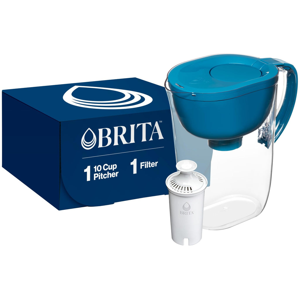 Brita 10-Cup Water Pitcher w/ Standard Filter & SmartLight, Teal