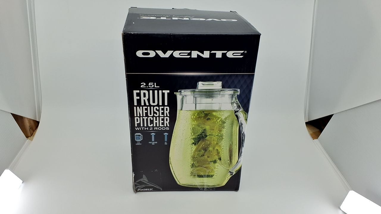 OVENTE 2.5L Fruit Infusion Water Pitcher, BPA-Free, Clear Acrylic