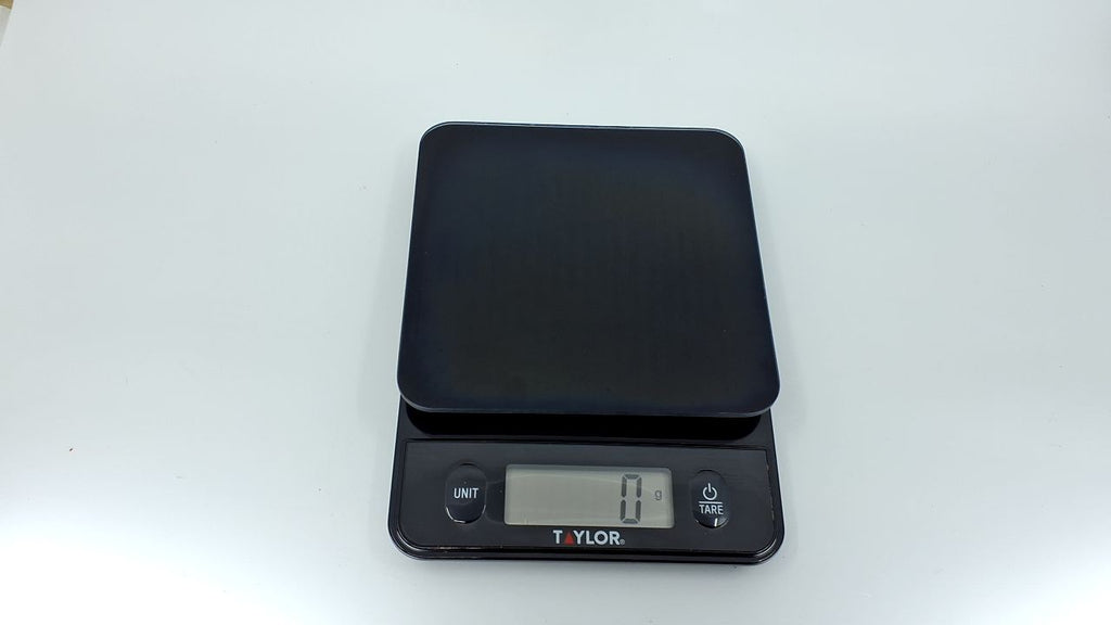 Compact Food Scale, 11 lb Capacity, Black, Touch Controls, Tare Function