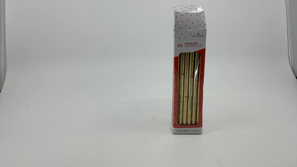 American Greetings Birthday Candles, Long Thin Gold (24-Count)