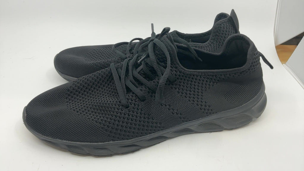 Mens Athletic Walking Sneakers Black Size 13.5 Lightweight & Breathable