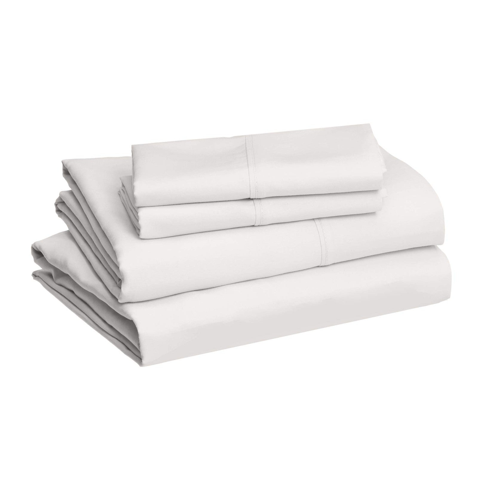 AmazonBasics 4Pc Full Sheet Set, Soft Microfiber, 14In Deep Pockets, Cream