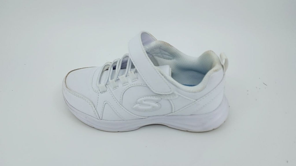 Skechers Girls' School Struts Sneakers, Glimmer Kicks, White, Size 13