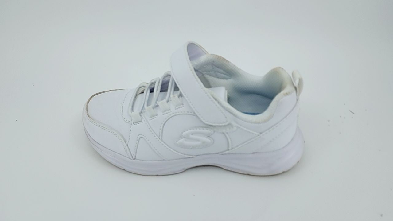 Skechers Girls' School Struts Sneakers, Glimmer Kicks, White, Size 13